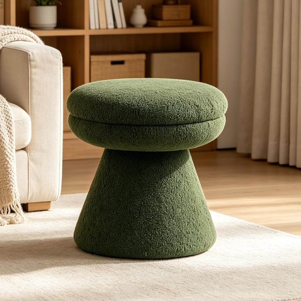 Mushroom Ottoman Stool — Green